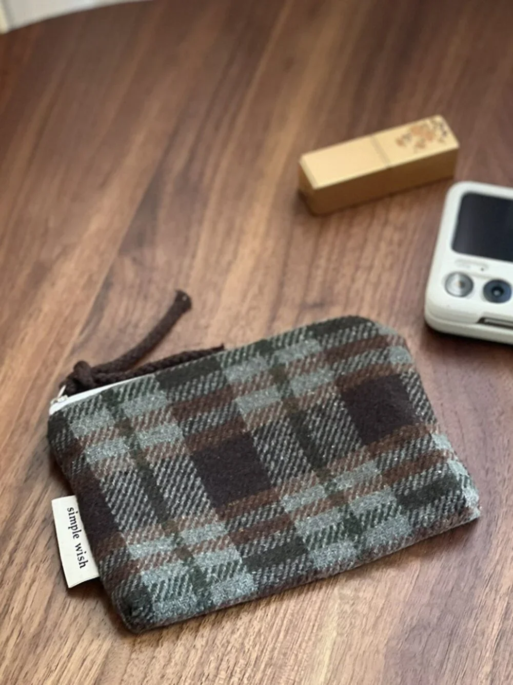 Bouclé Textured Cosmetic Pouch | Zipper Pouch | New